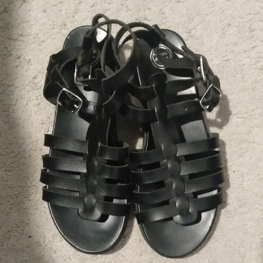 *(6/$15)* Black Strappy Sandals